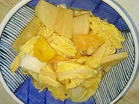 大根と白菜のゆず味噌煮